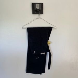 Maison Kitsune Navy Blue Crop Tapered Trousers